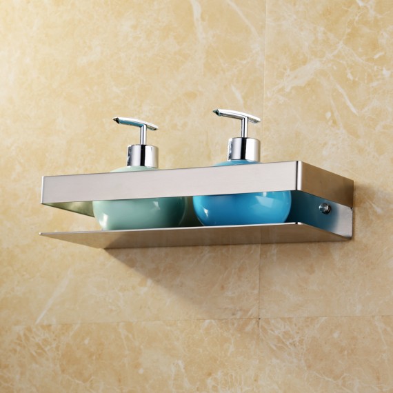 KES Bathroom Shelf  Stainless Steel Bath Shower Shelf Basket Caddy RUSTPROOF Square Modern Style Wall Mounted Brushed Finish, BSC205S30A-2